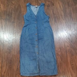 Vintage No Boundaries Blue Denim Sleeveless Top Made In USA